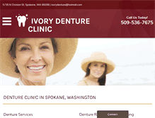 Tablet Screenshot of denturesspokane.com